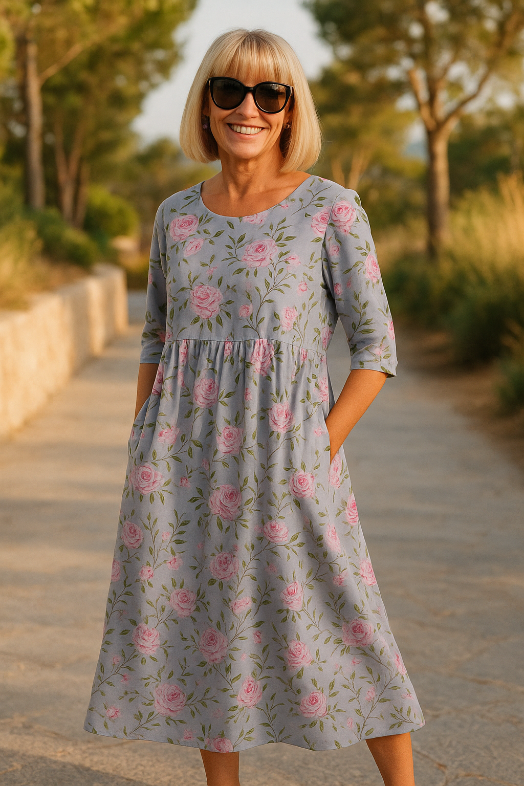 Eliza | Relaxed Midi Dress - Effortless Elegance