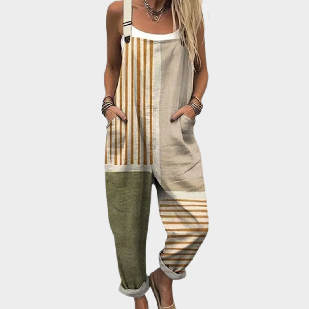 Wattle™ | Beige & Green Overalls