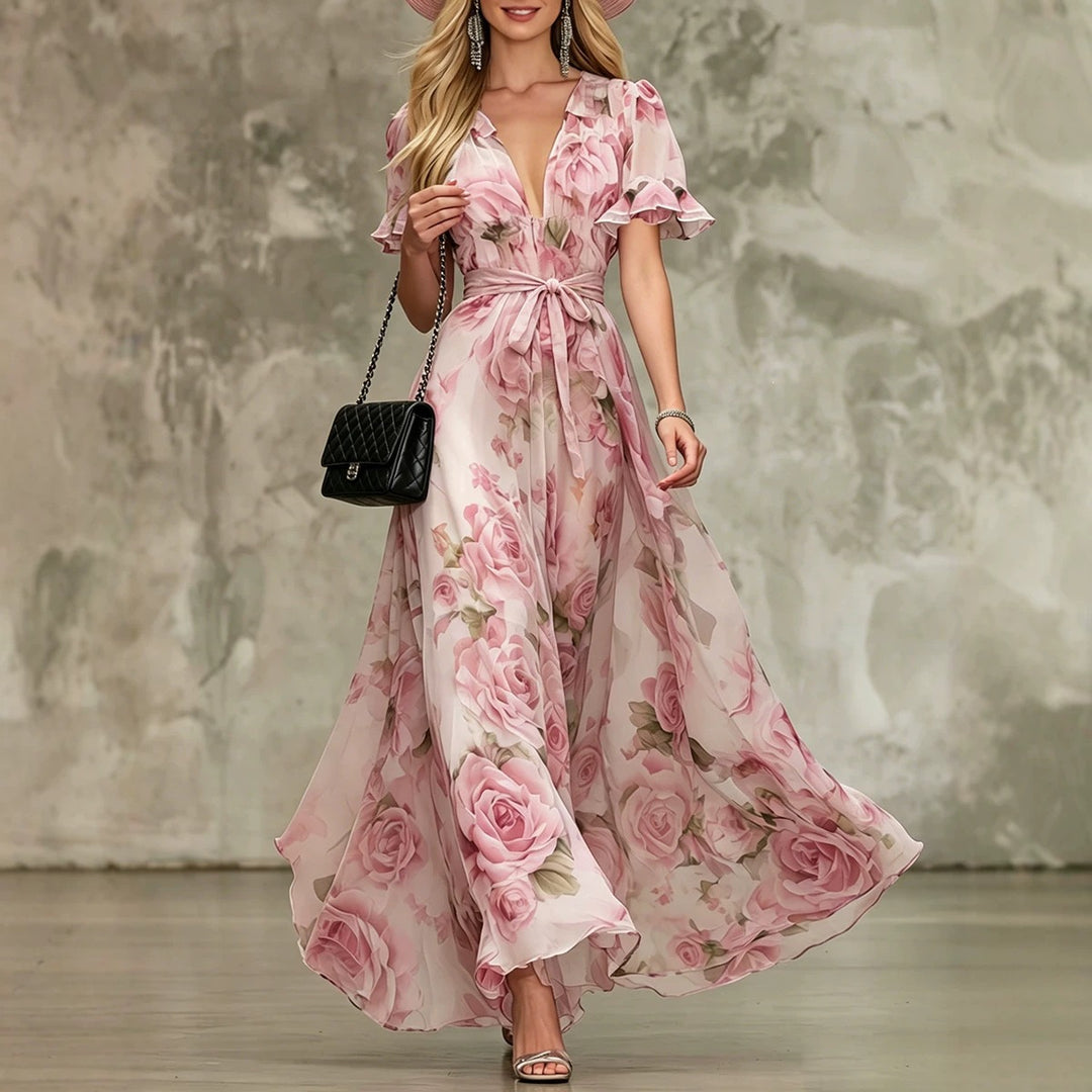 Clara™ | Elegant Floral Maxi Dress